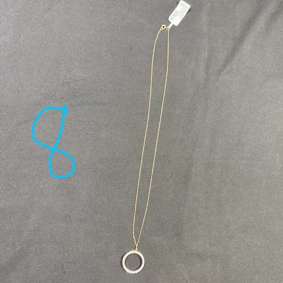 Yellow Gold Diamond Circle Pendant 1/3 Ct Wt 10K Gold